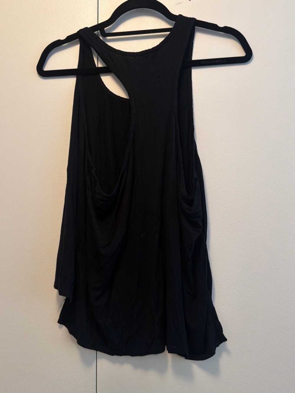 Soprano Black Draped Racerback Tank